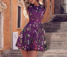 Load image into Gallery viewer, Summer Boho Mini See-through  Dress Women Sheer Mesh Floral Embroidery Dress